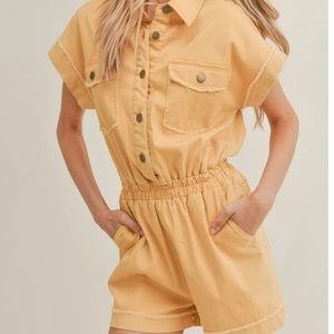 Shooting Star Denim Romper - Mango